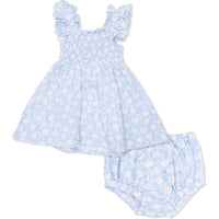 Angel Dear Western Daisies Smocked Sundress with Bloomer