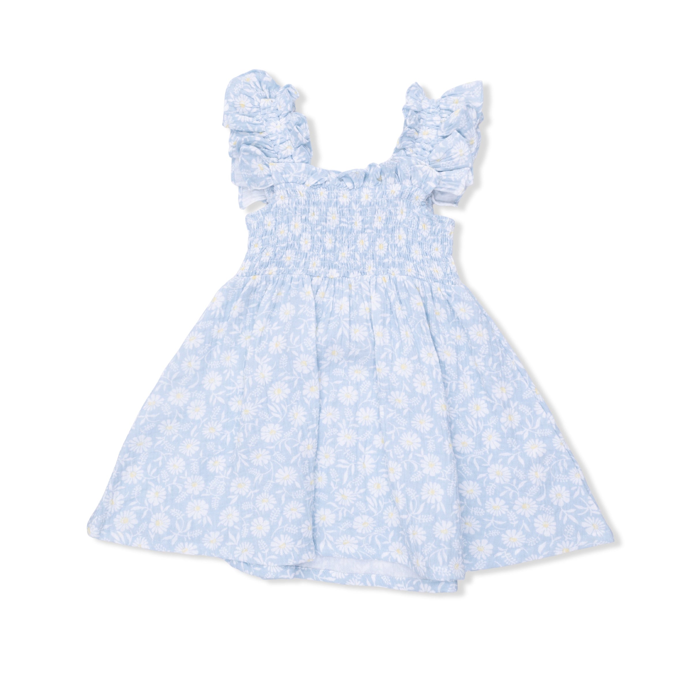 Angel Dear Western Daisies Smocked Sundress with Bloomer