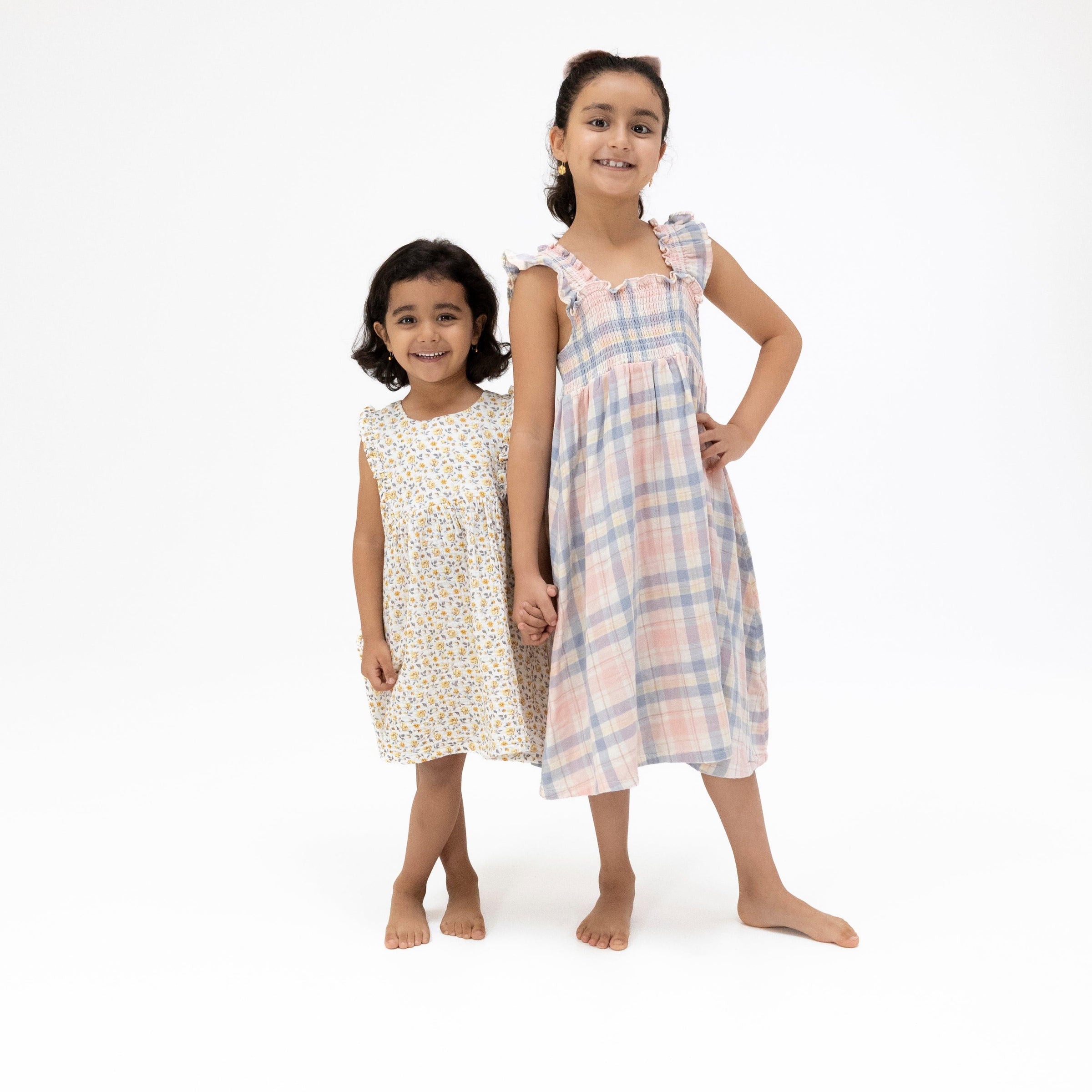 Angel Dear Dusty Plaid Smocked Sundress with Bloomer