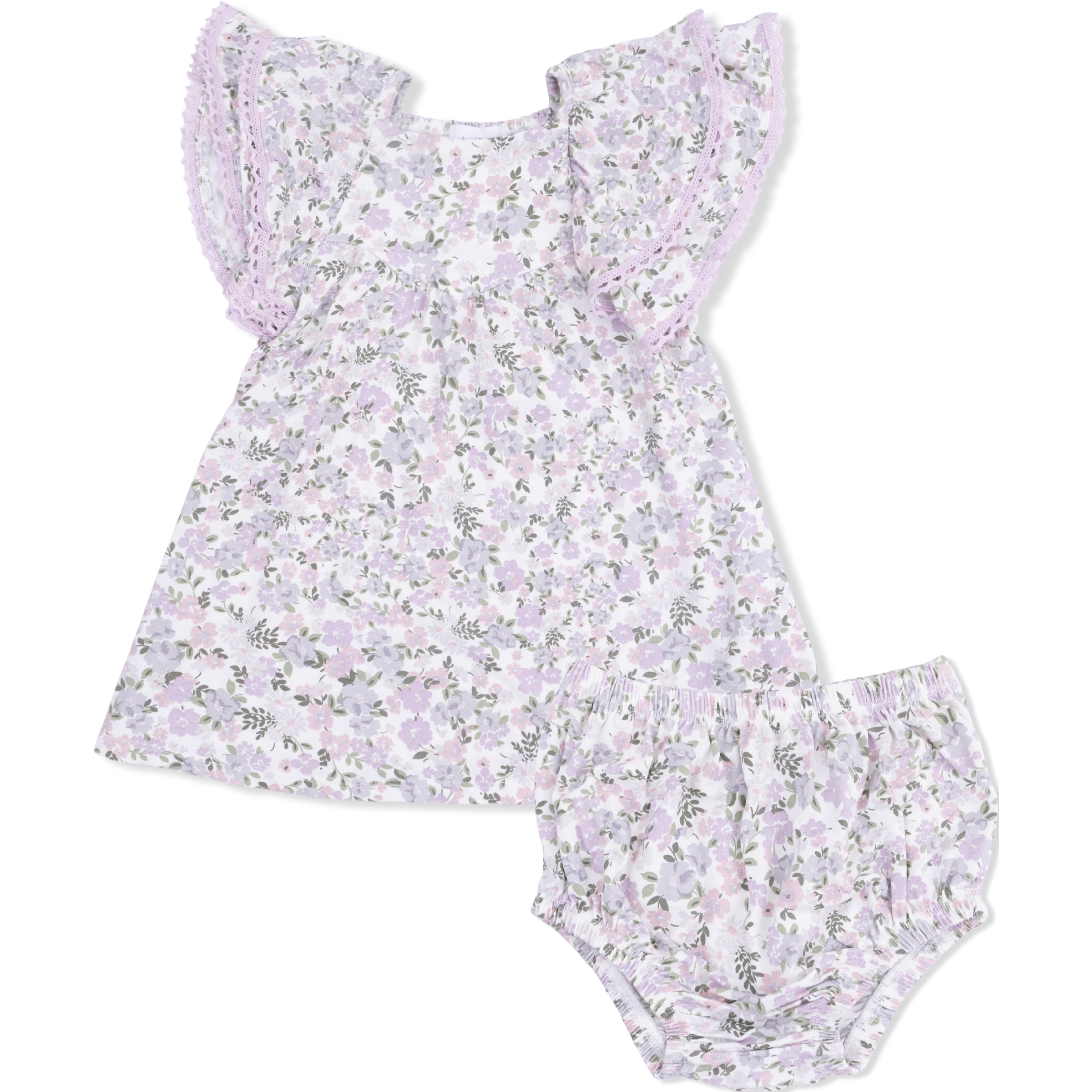 Angel Dear Shannon Floral V-Neck Dress and Bloomer