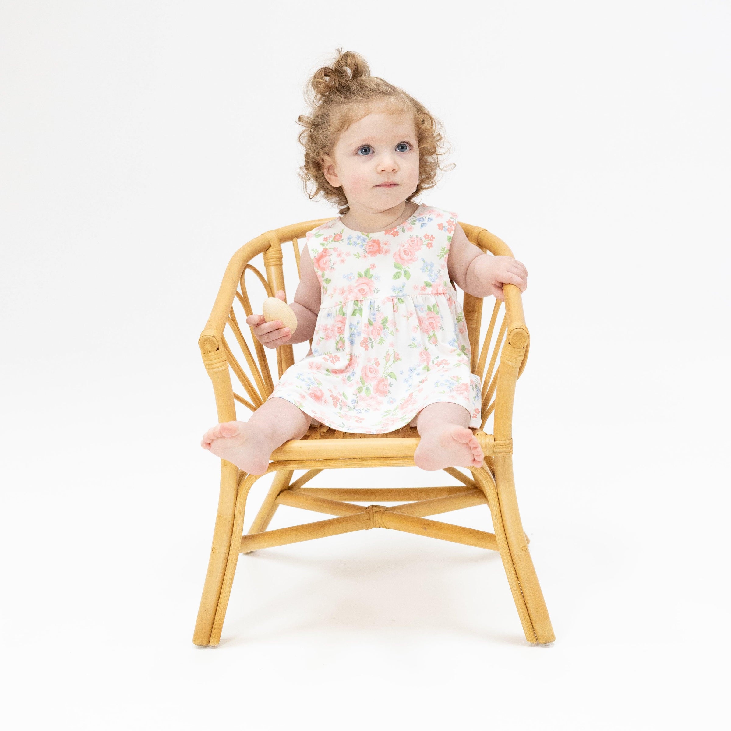 Angel Dear Cute Little Roses Infant Dress with Bow and Bloomer