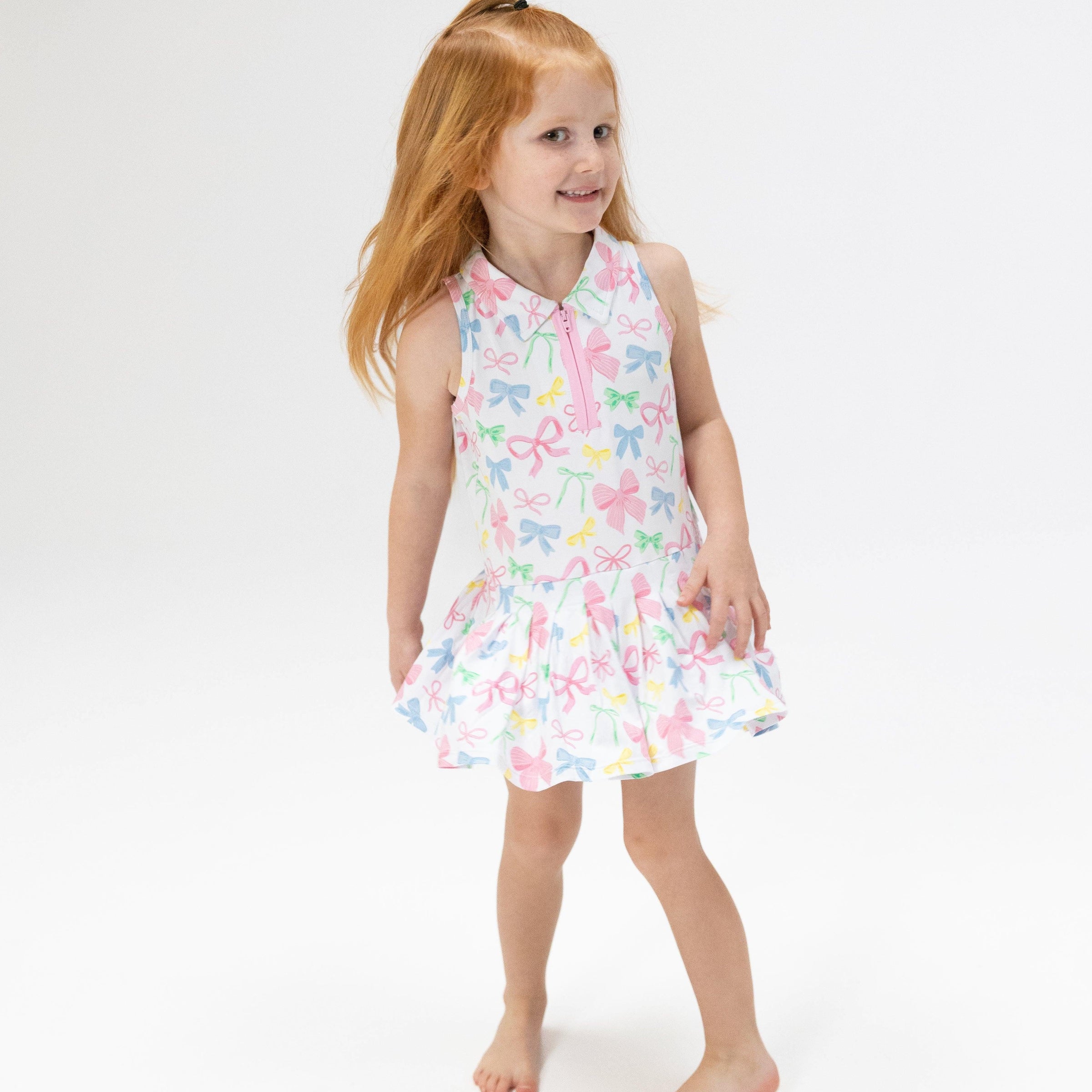 Angel Dear Sweet Bows Polo Tennis Dress with Cartwheel Short