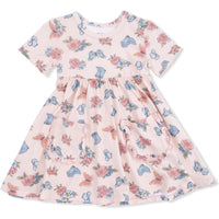 Angel Dear Country Girl Boots Twirly Dress with Ruffle Pockets