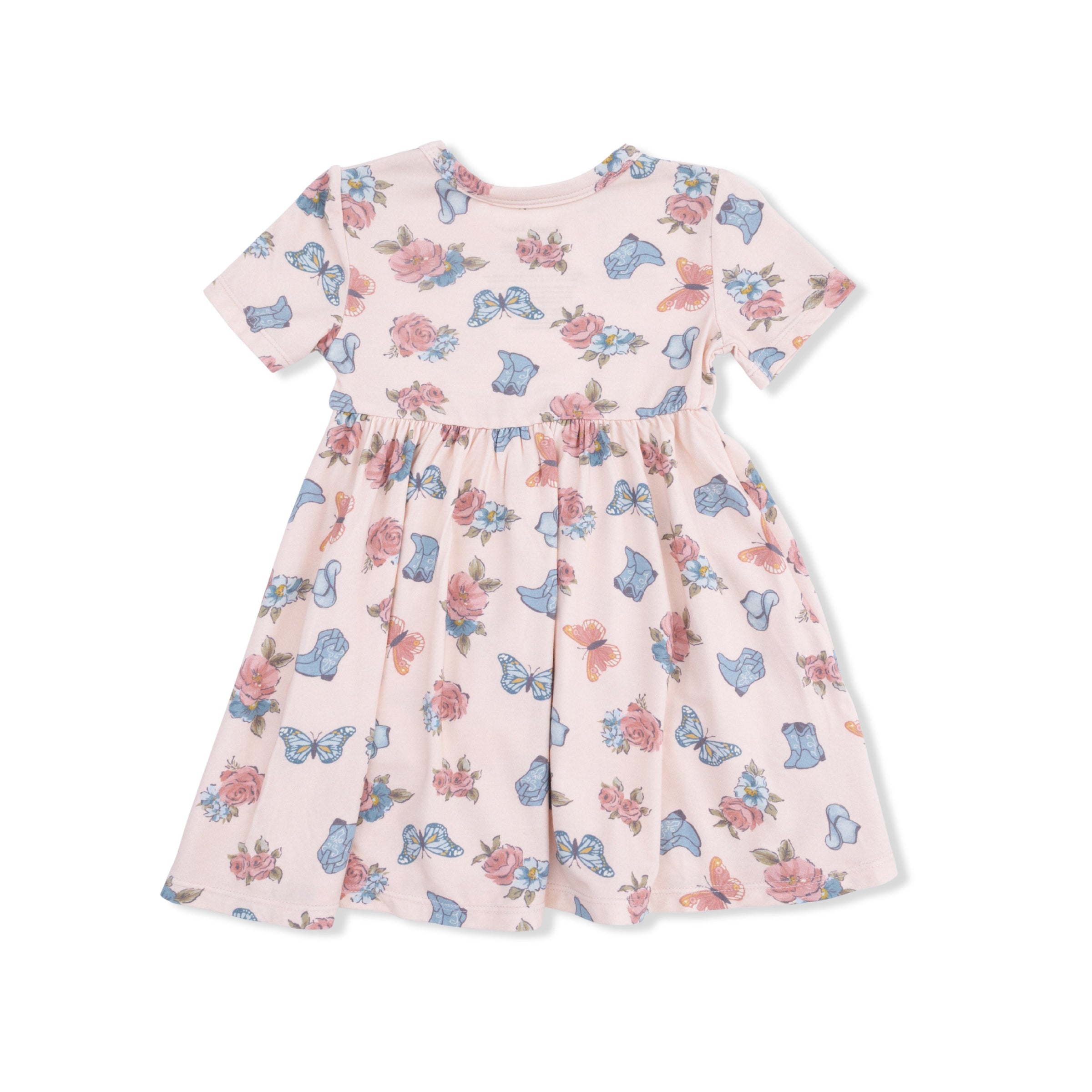 Angel Dear Country Girl Boots Twirly Dress with Ruffle Pockets