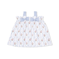 Angel Dear Heirloom Rose Stripe Top with Bows and Ruffle Leg Bloomer