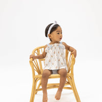 Angel Dear Heirloom Rose Stripe Top with Bows and Ruffle Leg Bloomer