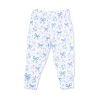 Angel Dear Blue Bows & Flowers Long Sleeve Ruffle Top & Pant