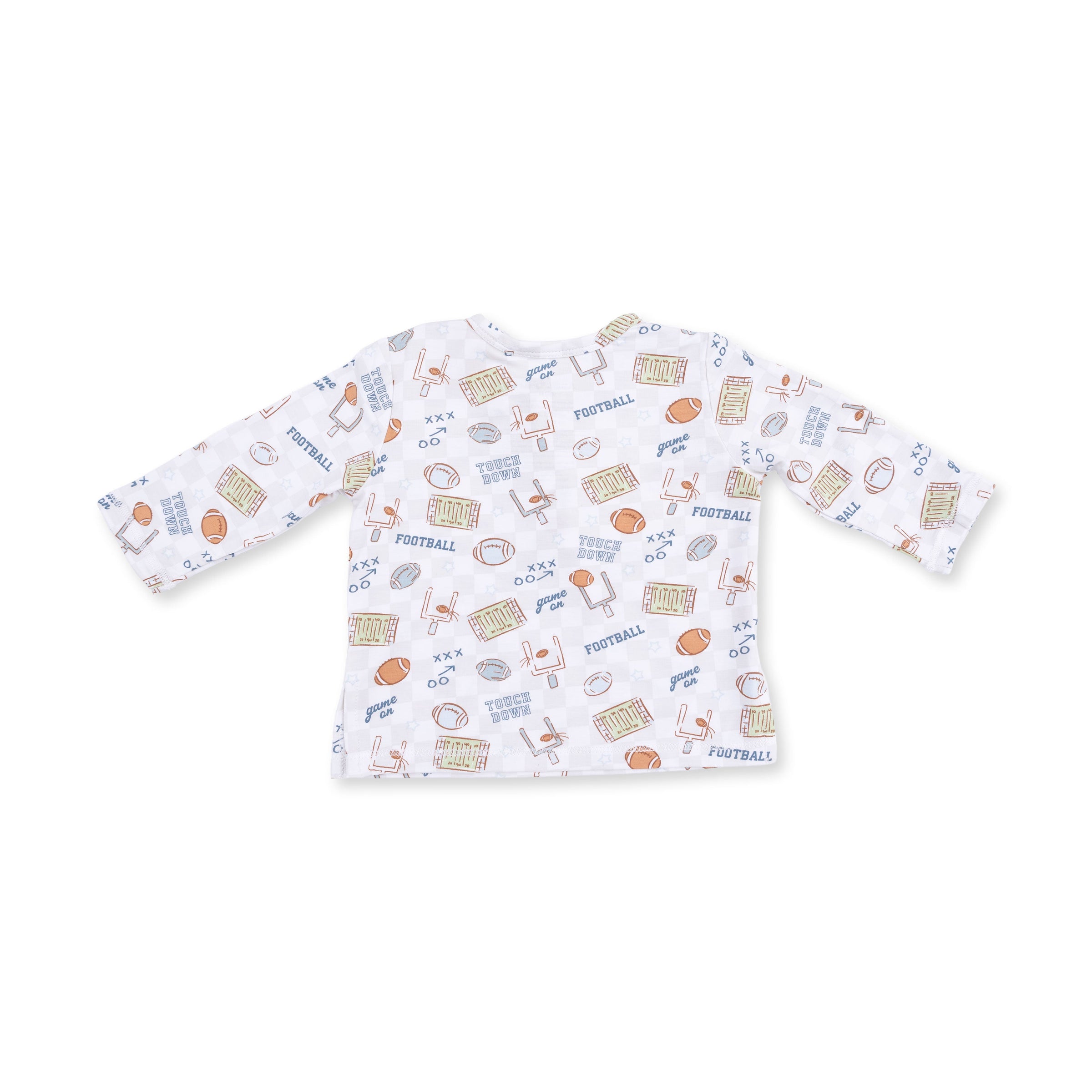 Angel Dear Football Check Long Sleeve Henley Play Set