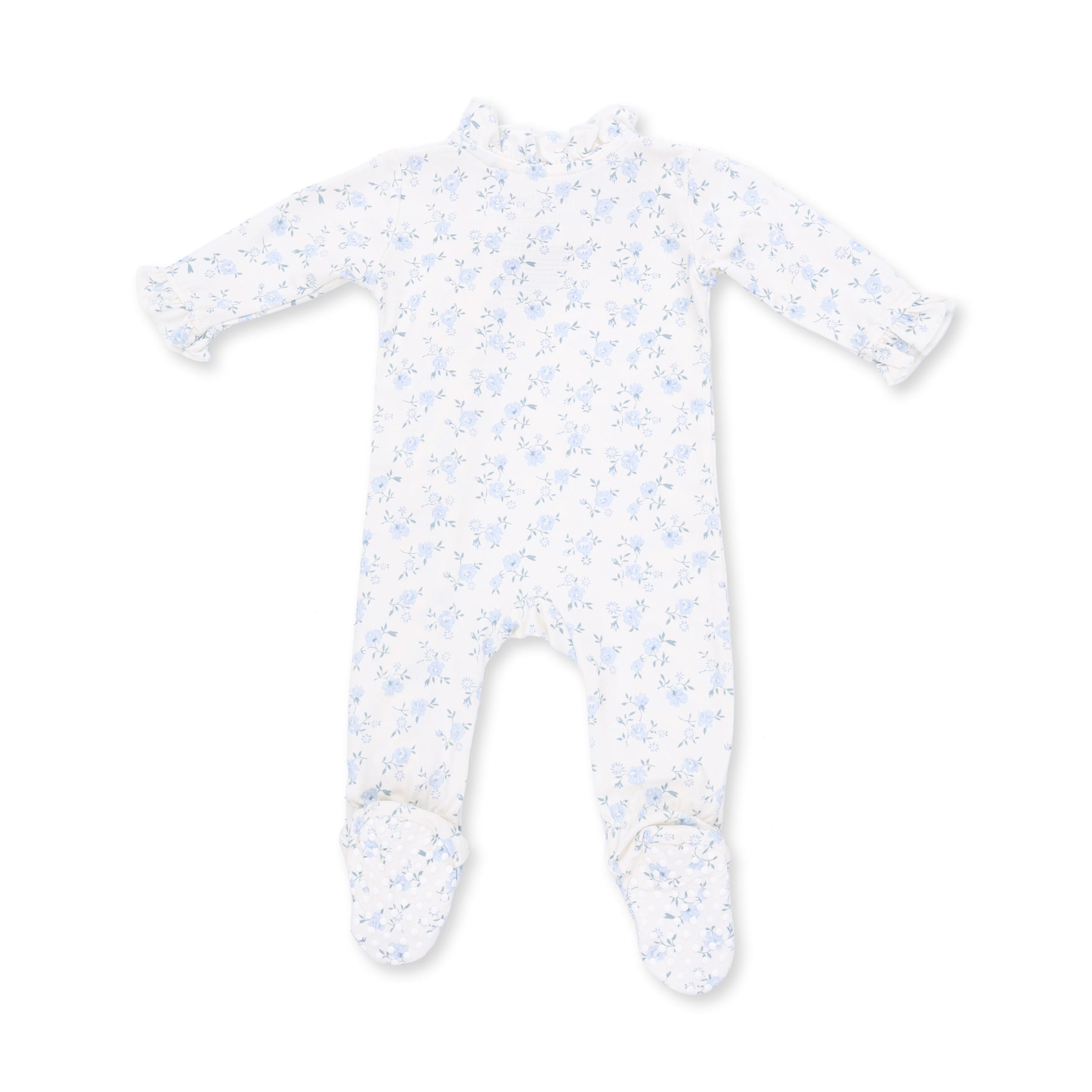 Angel Dear Rose Briar Kimono Ruffle Snap Footie