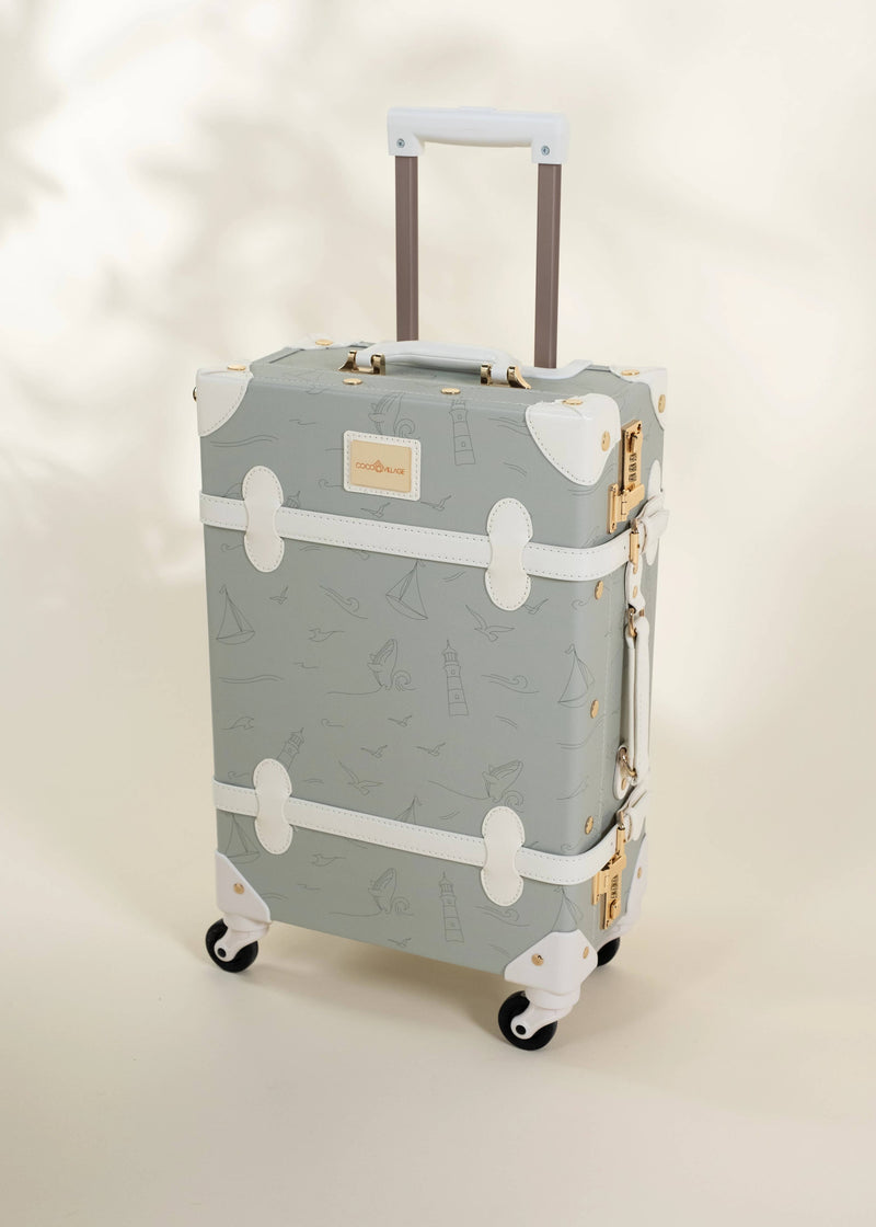 Coco Village Vegan Leather Carry-On Suitcase | Ocean