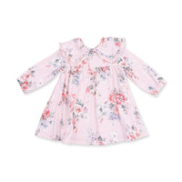 Angel Dear Painterly Rose Bouquets Sofia Dress with Oversize Collar & Bloomer