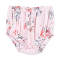 Angel Dear Painterly Rose Bouquets Sofia Dress with Oversize Collar & Bloomer