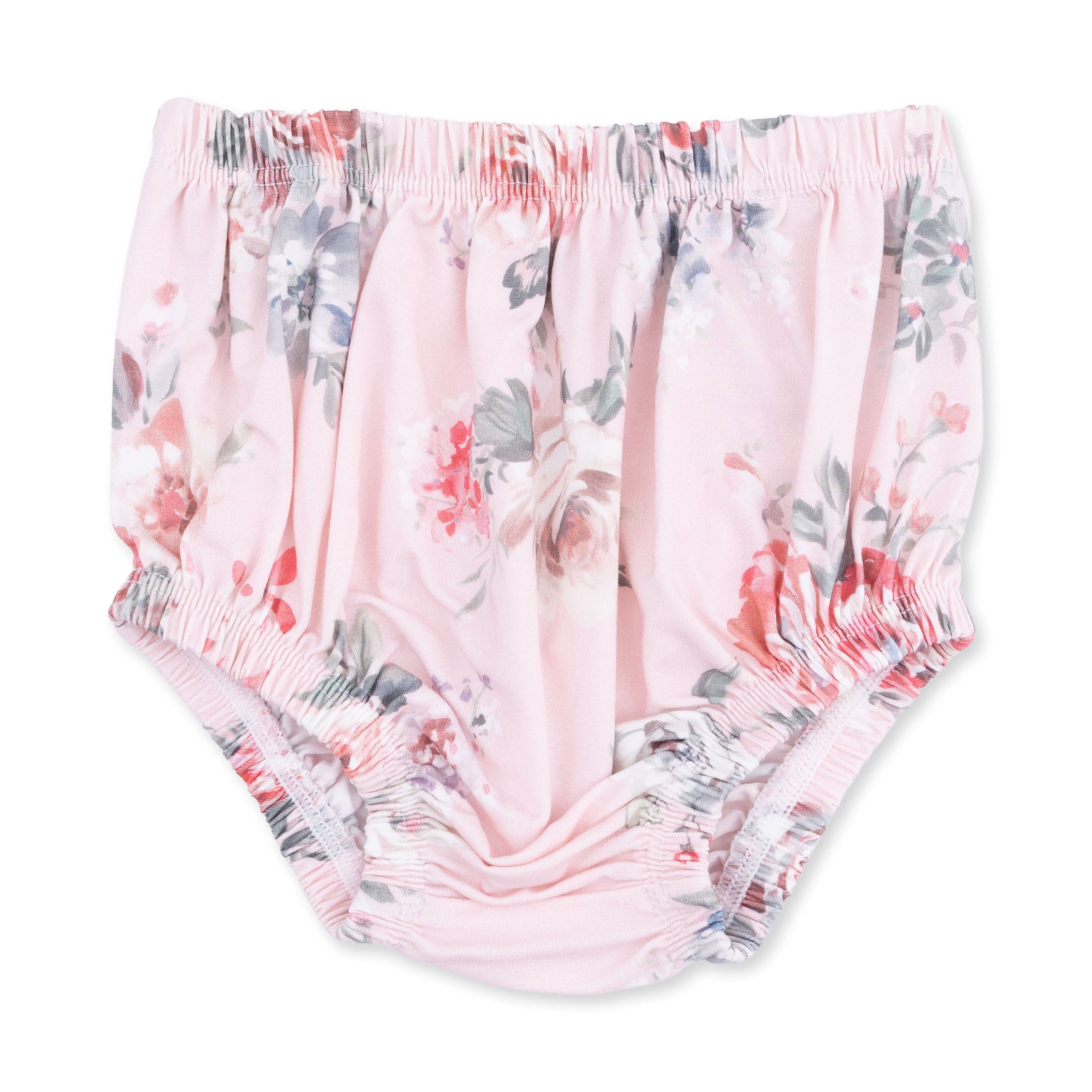 Angel Dear Painterly Rose Bouquets Sofia Dress with Oversize Collar & Bloomer