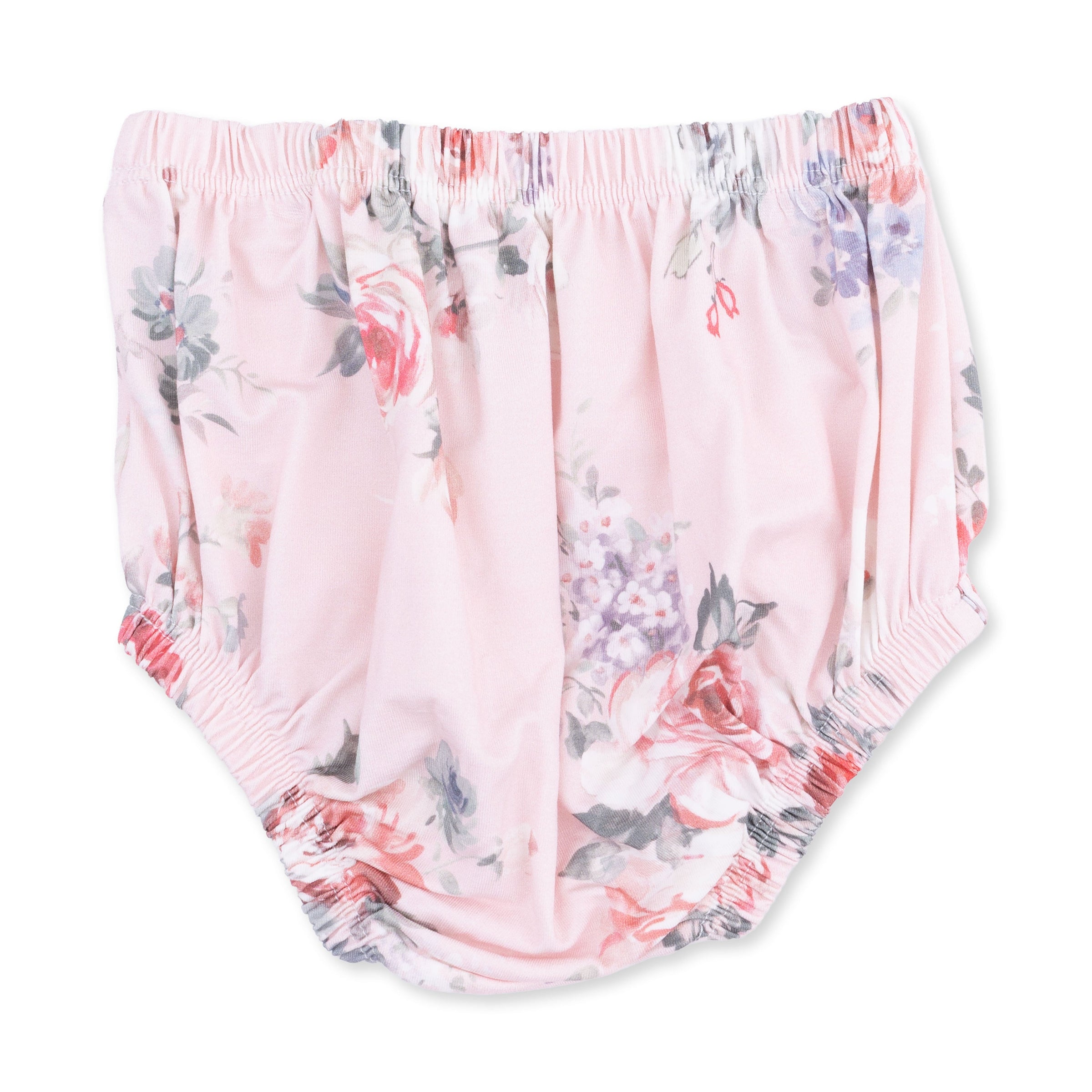 Angel Dear Painterly Rose Bouquets Sofia Dress with Oversize Collar & Bloomer