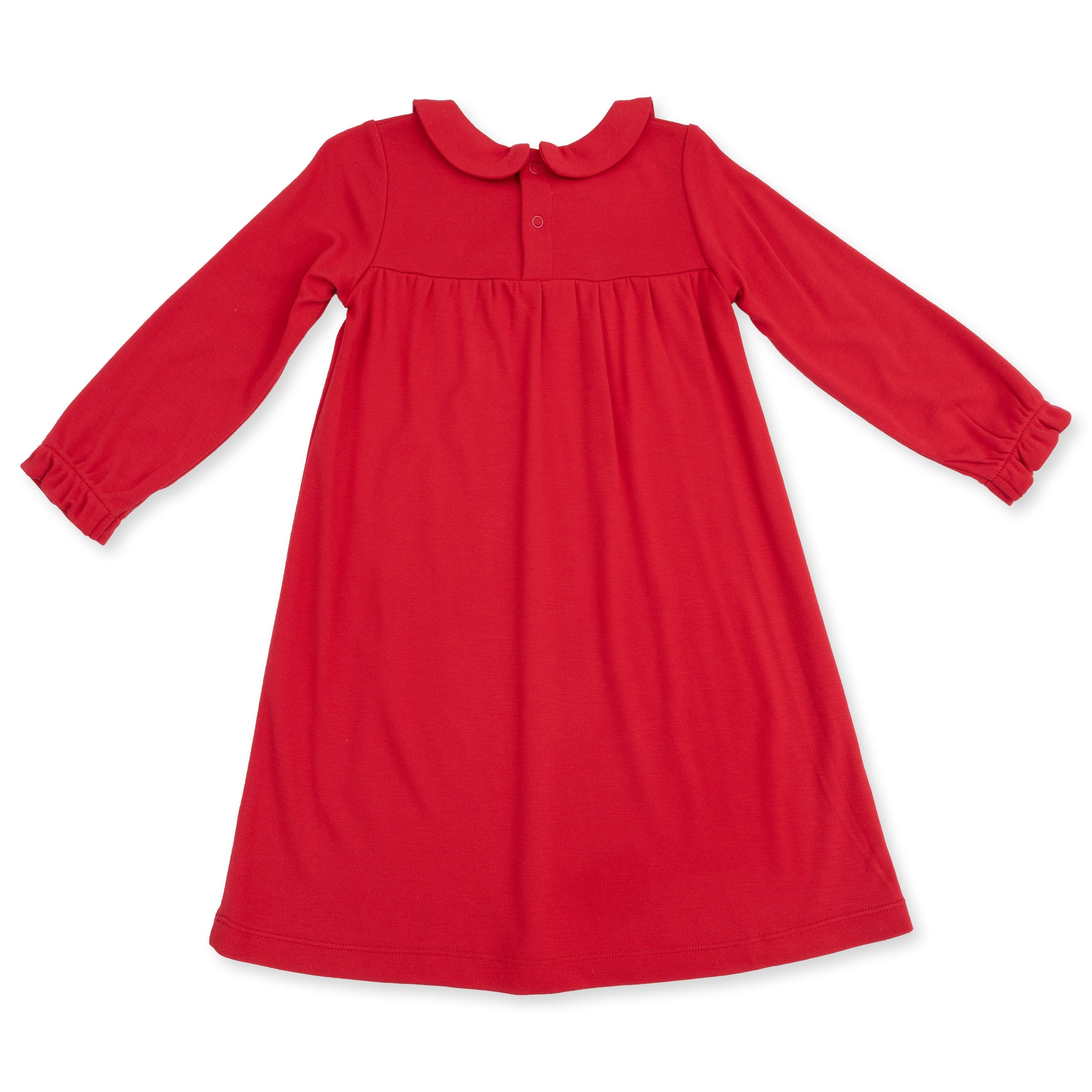 Angel Dear Ribbon Red Long Sleeve Gown with Peter Pan Collar