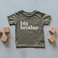 Gladfolk Olive Big Brother Kids Tee