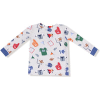 Angel Dear Game Day Grey Long Sleeve Loungewear Set