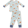 Angel Dear Touchdown Time Grey Mist Long Sleeve Loungewear Set