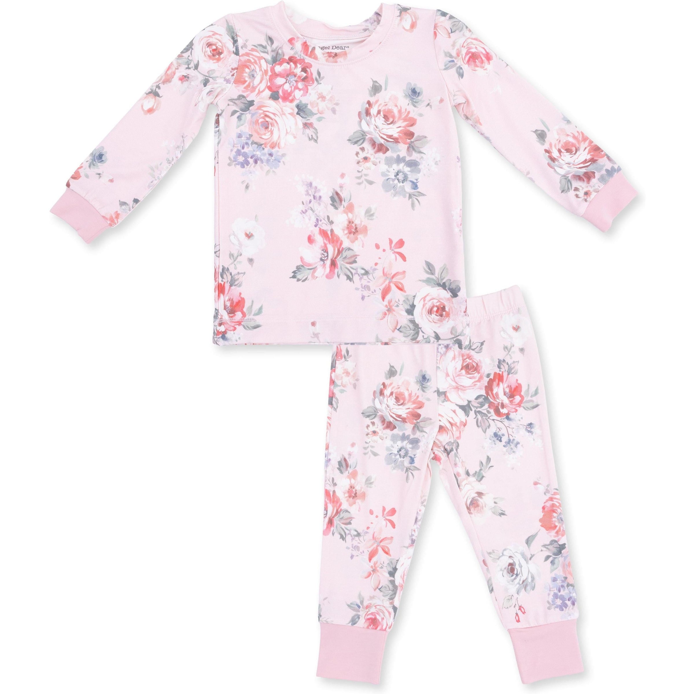Angel Dear Painterly Rose Bouquets Long Sleeve Loungewear Set
