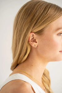 Brenda Grands Jewelry - 18K Gold Opal Huggies