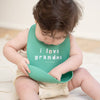 Bella Tunno Love Grandma Wonder Bib: Green