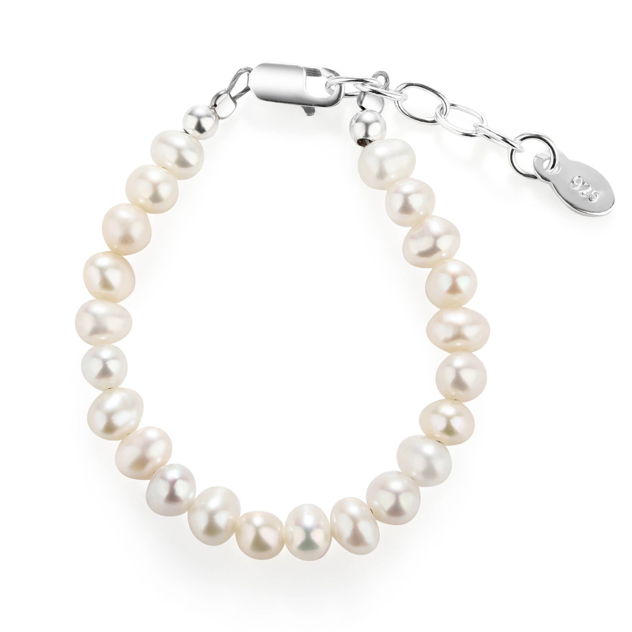 Cherished Moments - Kids Sterling Silver Freshwater Pearl Baby Girl Bracelet