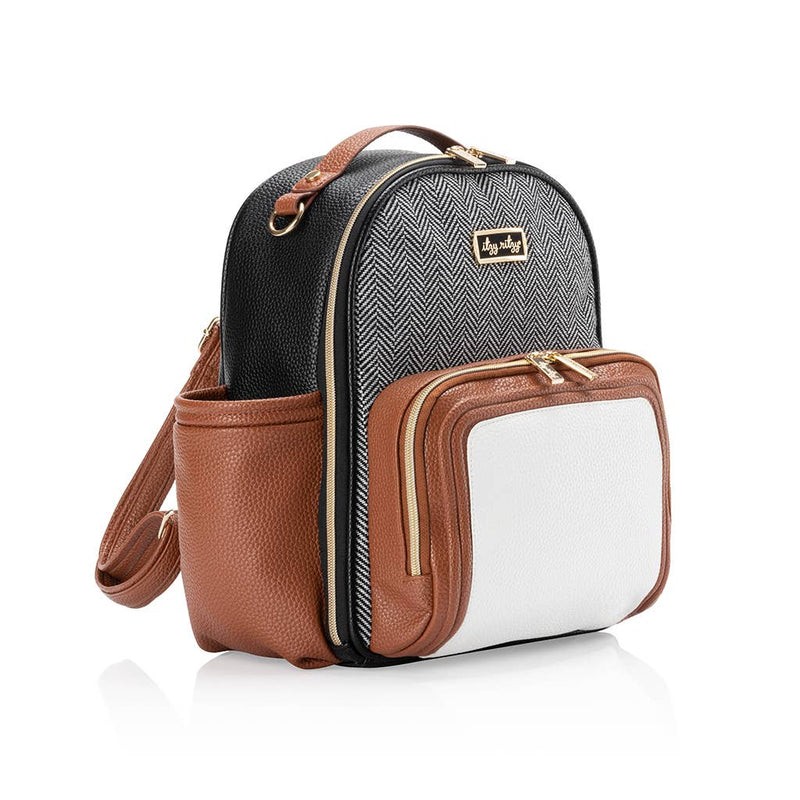 Itzy Ritzy Coffee & Cream Itzy Mini Plus Diaper Bag Backpack