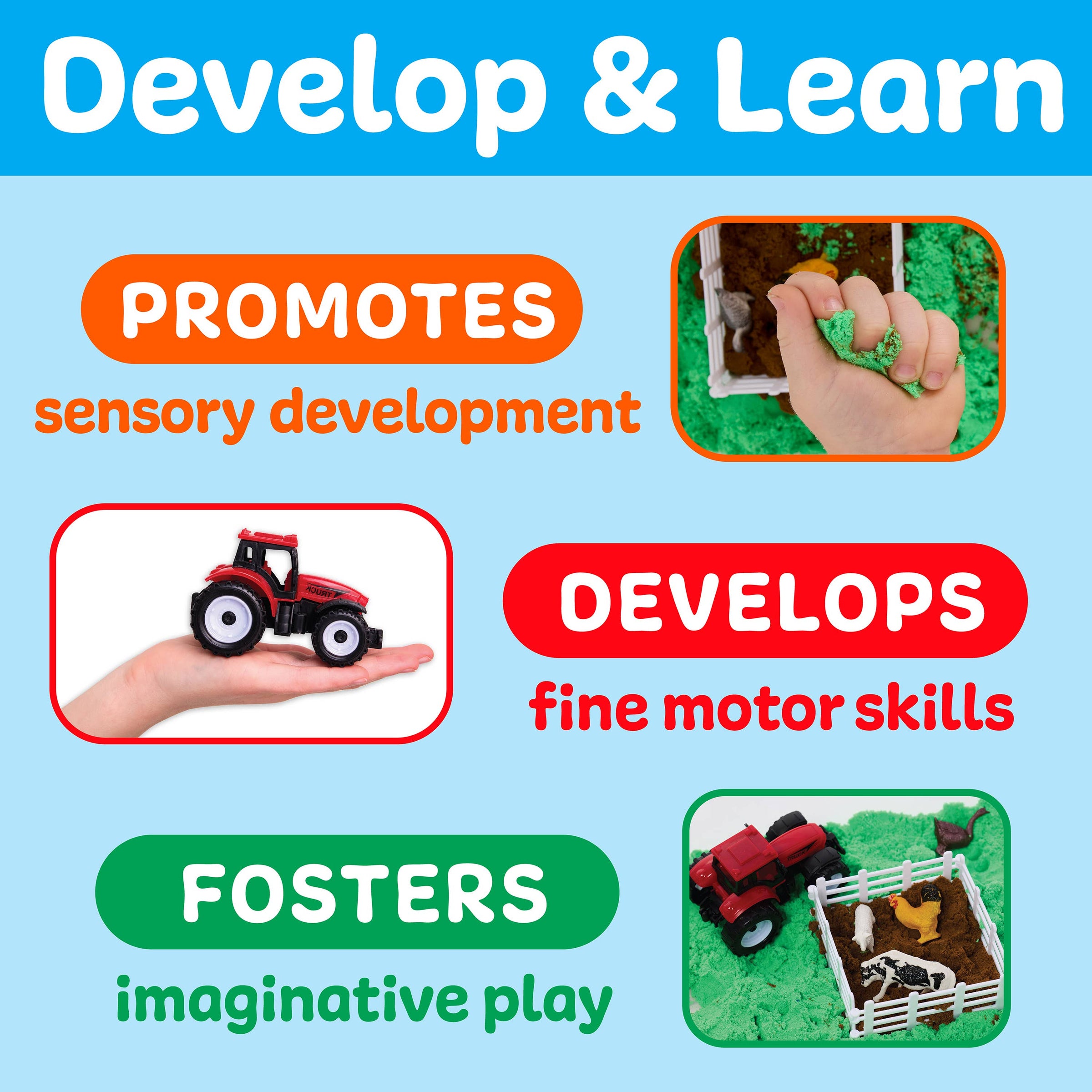 Faber-Castell / Creativity for Kids - Sensory Bin Farm Activity Kit for Kids