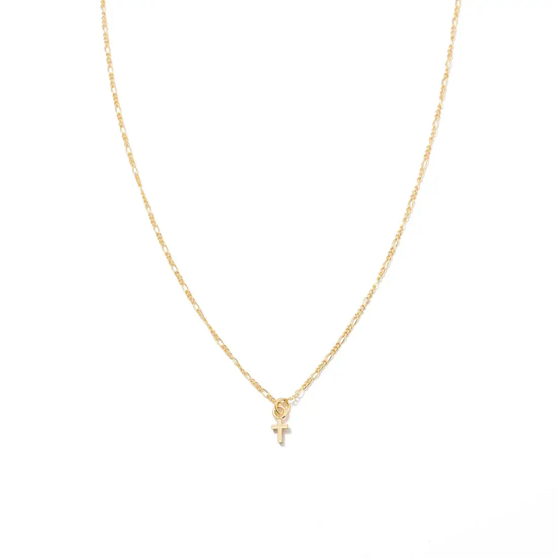 Brenda Grands Jewelry - 24K Gold Dainty Cross Pendant Necklace