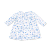 Angel Dear Blue Bows & Flowers Simple Dress & Bloomer