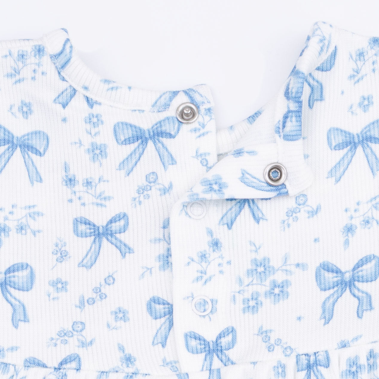 Angel Dear Blue Bows & Flowers Simple Dress & Bloomer