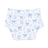Angel Dear Blue Bows & Flowers Simple Dress & Bloomer