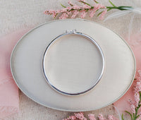 Cherished Moments - Classic Silver Bangle Bracelets for Babies, Kids or Women