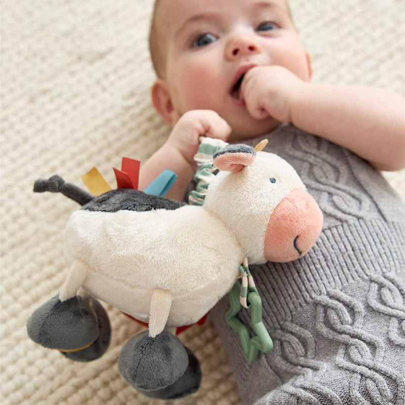 Itzy Ritzy Cow Itzy Friends Link & Love Activity Plush