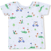 Angel Dear Dog Gone Golf Blue Short Sleeve Loungewear Set