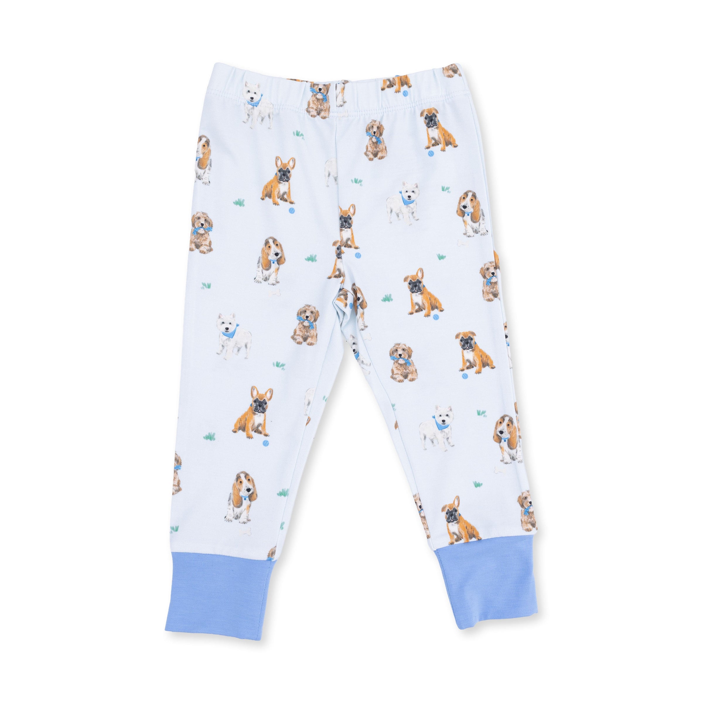 Angel Dear Bestie Dogs Blue Short Sleeve Loungewear Set