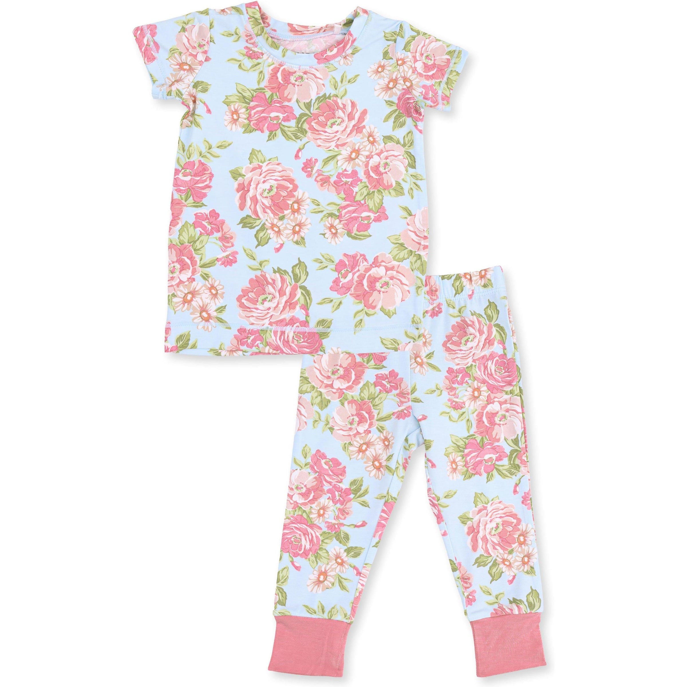 Angel Dear Angeline Floral Short Sleeve Loungewear Set