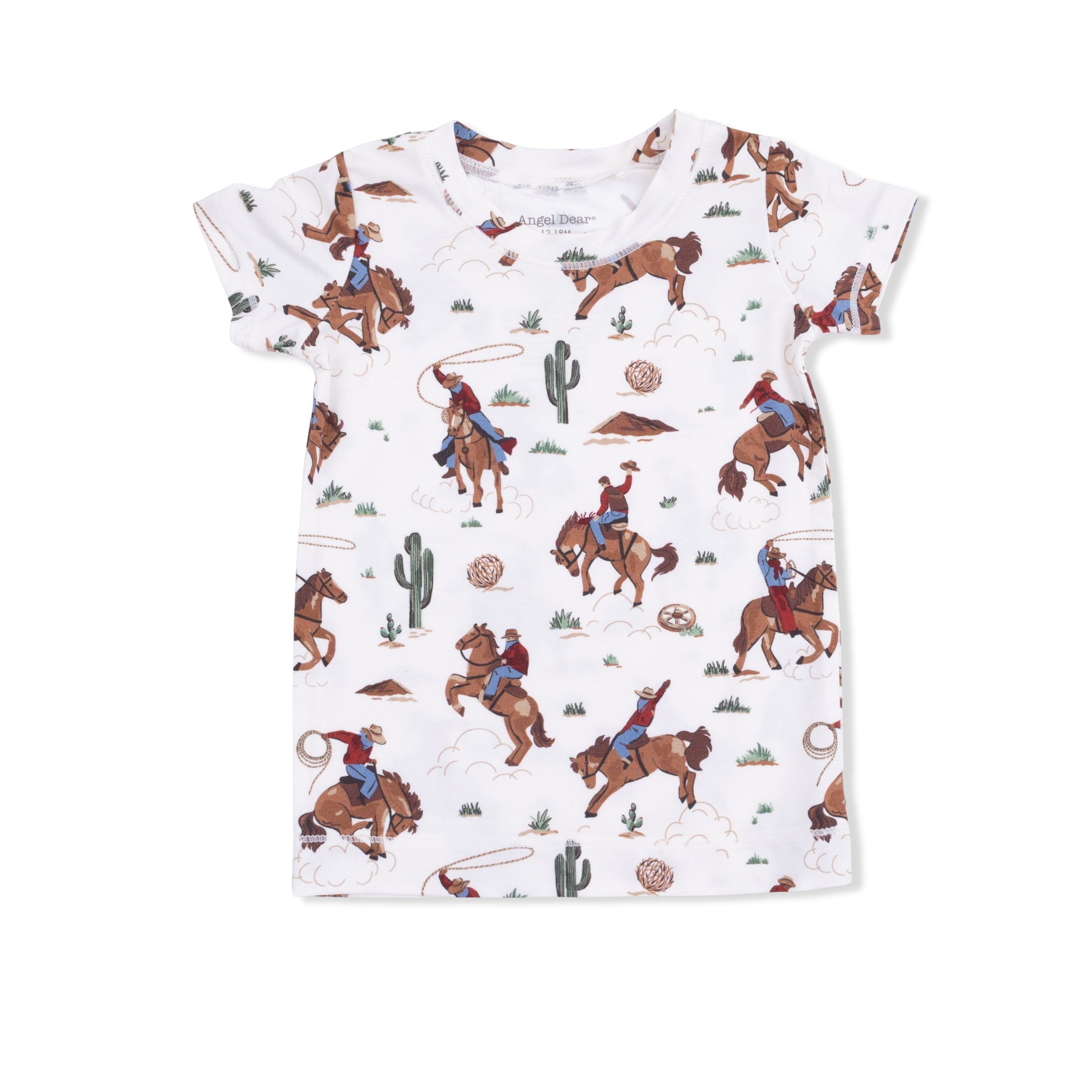 Angel Dear Buckaroo Western Short Sleeve Loungewear Set