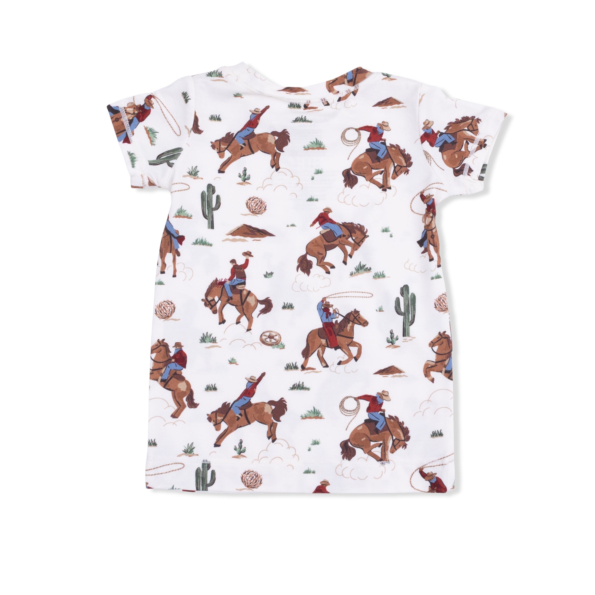 Angel Dear Buckaroo Western Short Sleeve Loungewear Set