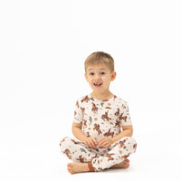 Angel Dear Buckaroo Western Short Sleeve Loungewear Set