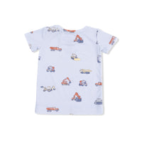 Angel Dear Construction Vehicles Short Sleeve Loungewear Set
