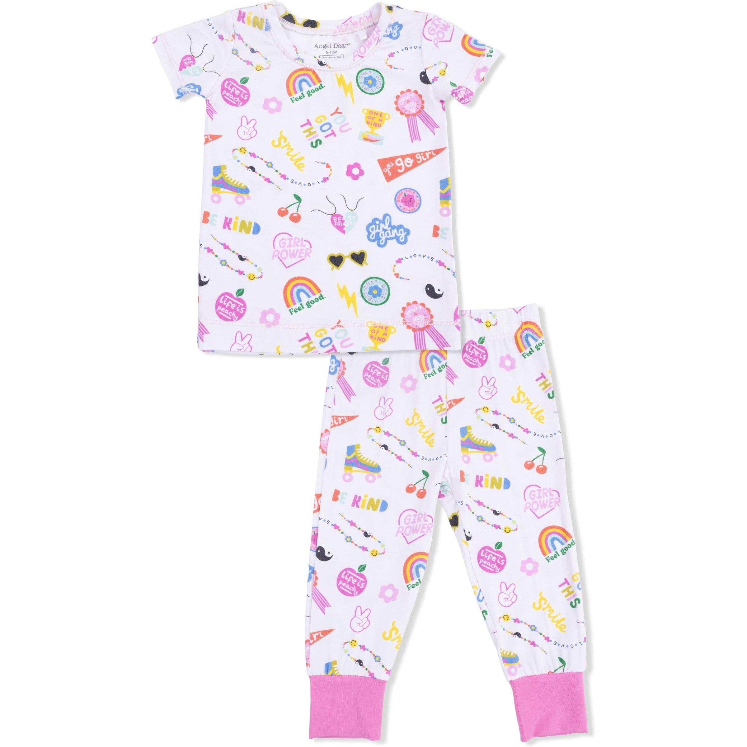 Angel Dear Girl Power Short Sleeve Loungewear Set