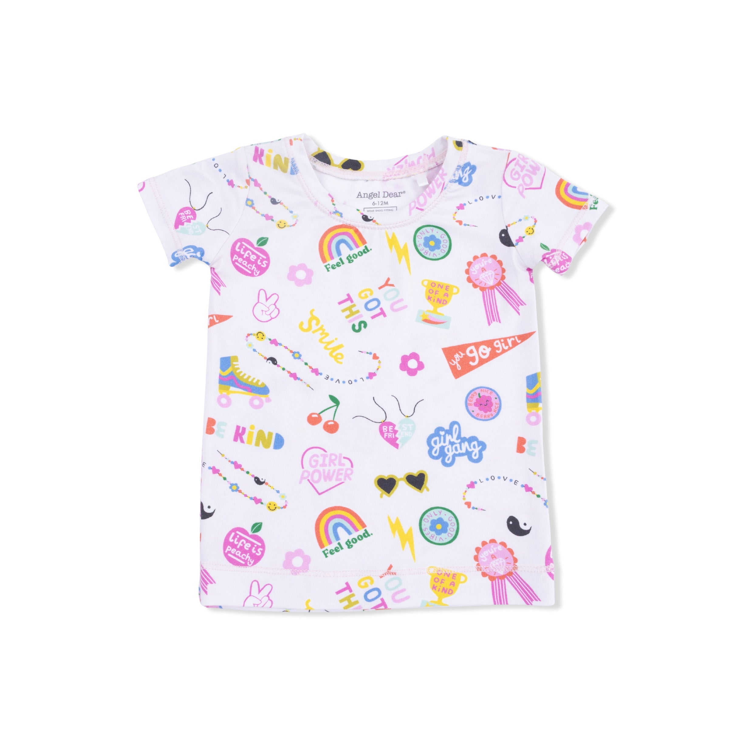 Angel Dear Girl Power Short Sleeve Loungewear Set