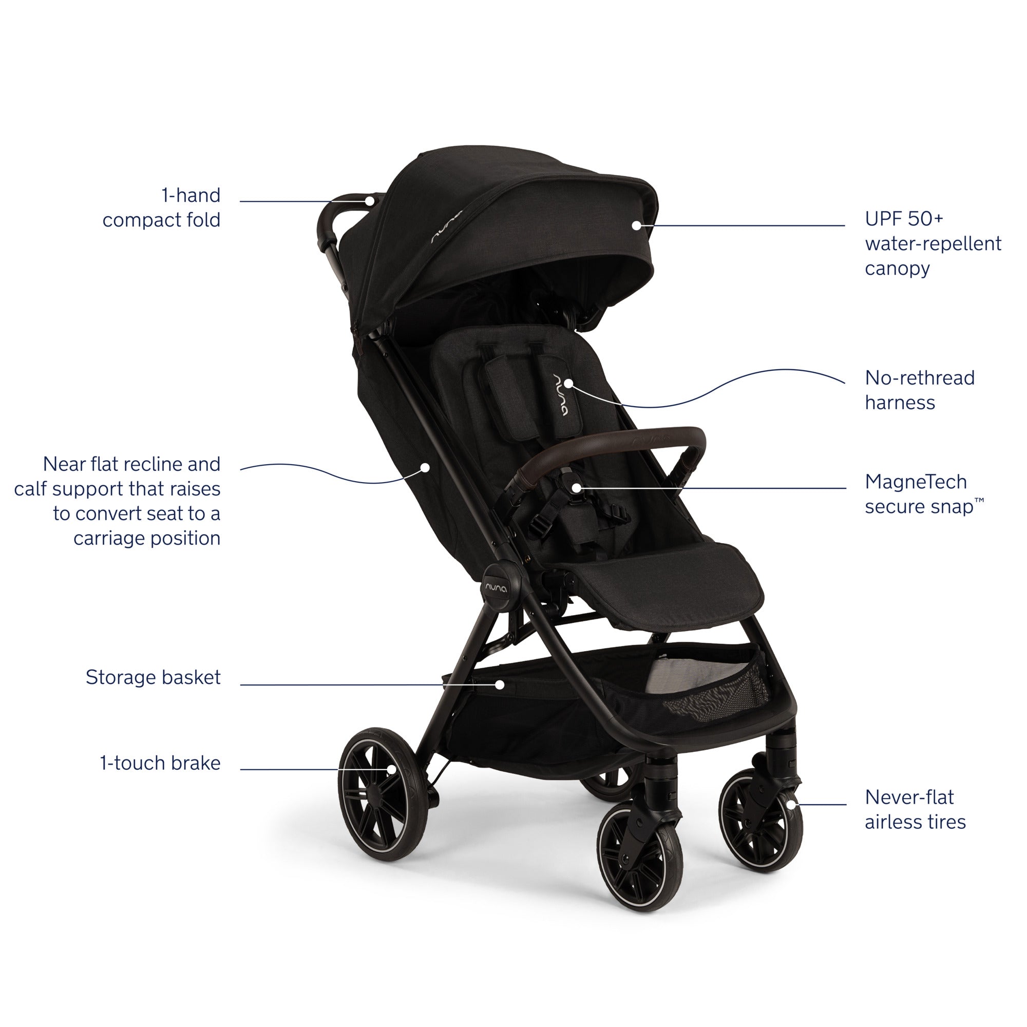 Nuna TRVL LX Stroller + Carry Bag