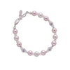 Cherished Moments Kid's Sterling Silver Pink Pearl Baby or Child's Bracelet: Medium 1-5 Years