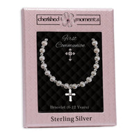 Cherished Moments Sterling Silver Girls First Communion Cross Bracelet FCB-12