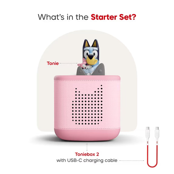 Tonies Bluey Toniebox 2 Cloud Pink Starter Set