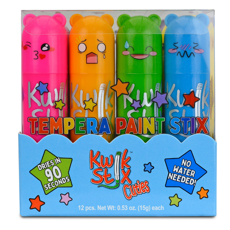 The Pencil Grip Kwik Stix Paint Sticks Cuties, Set of 12 Colors