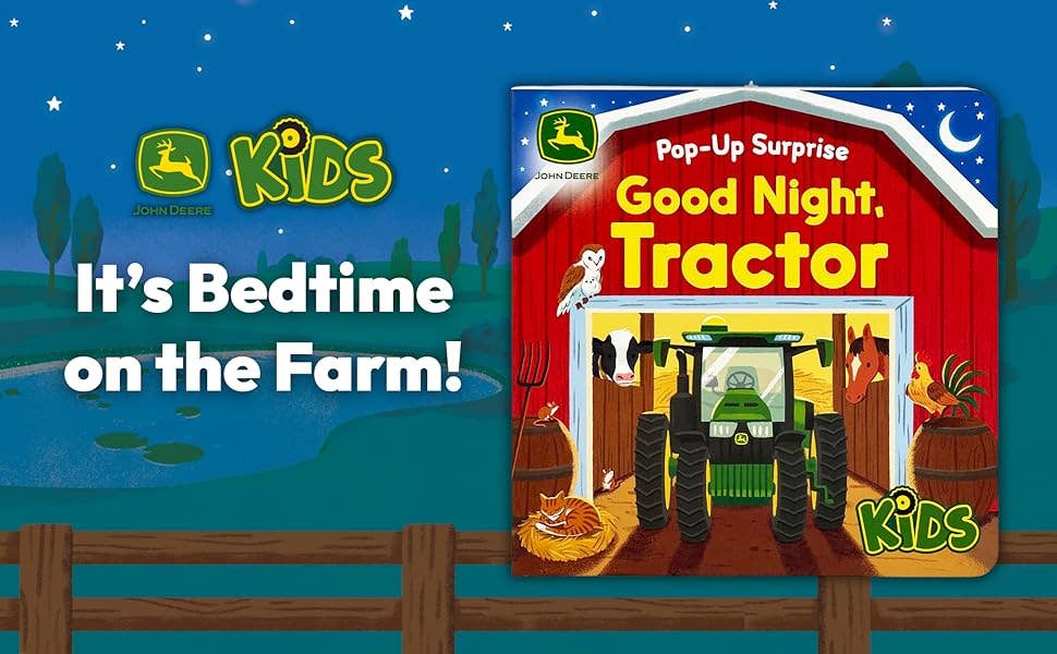 Cottage Door Press - John Deere Kids Good Night Tractor Lift a Flap Board Book