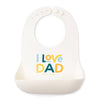 Bella Tunno I Love Dad Wonder Bib: Off White